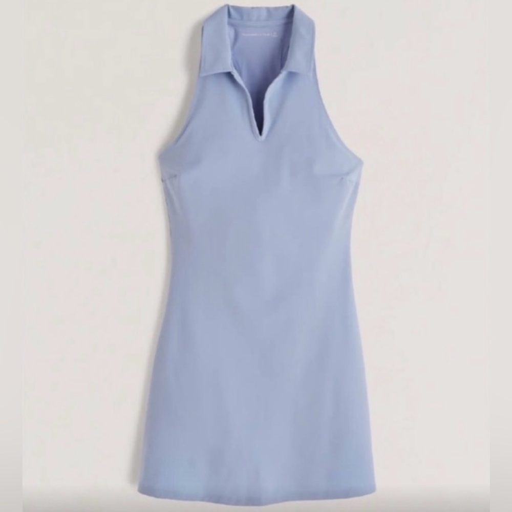 NWT Abercrombie & Fitch Traveler Mini Dress Active Golf Tennis Dress Blue Sz M